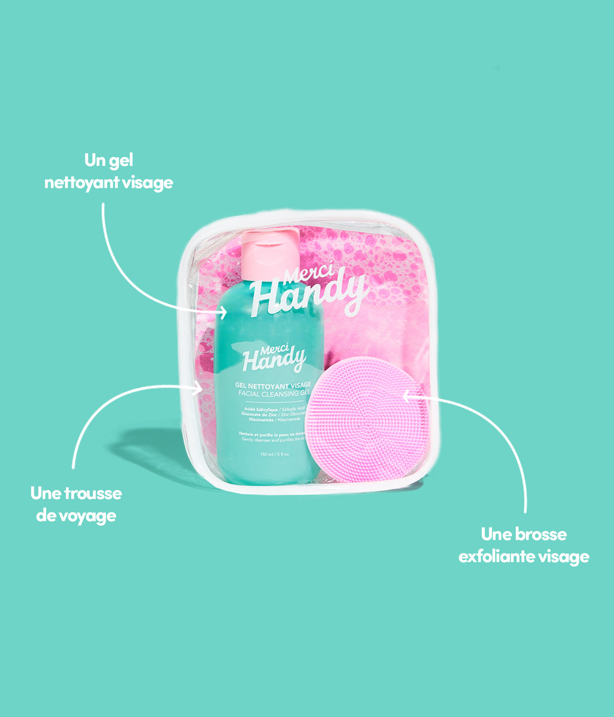 Face Cleansing Gel + Exfoliating Brush