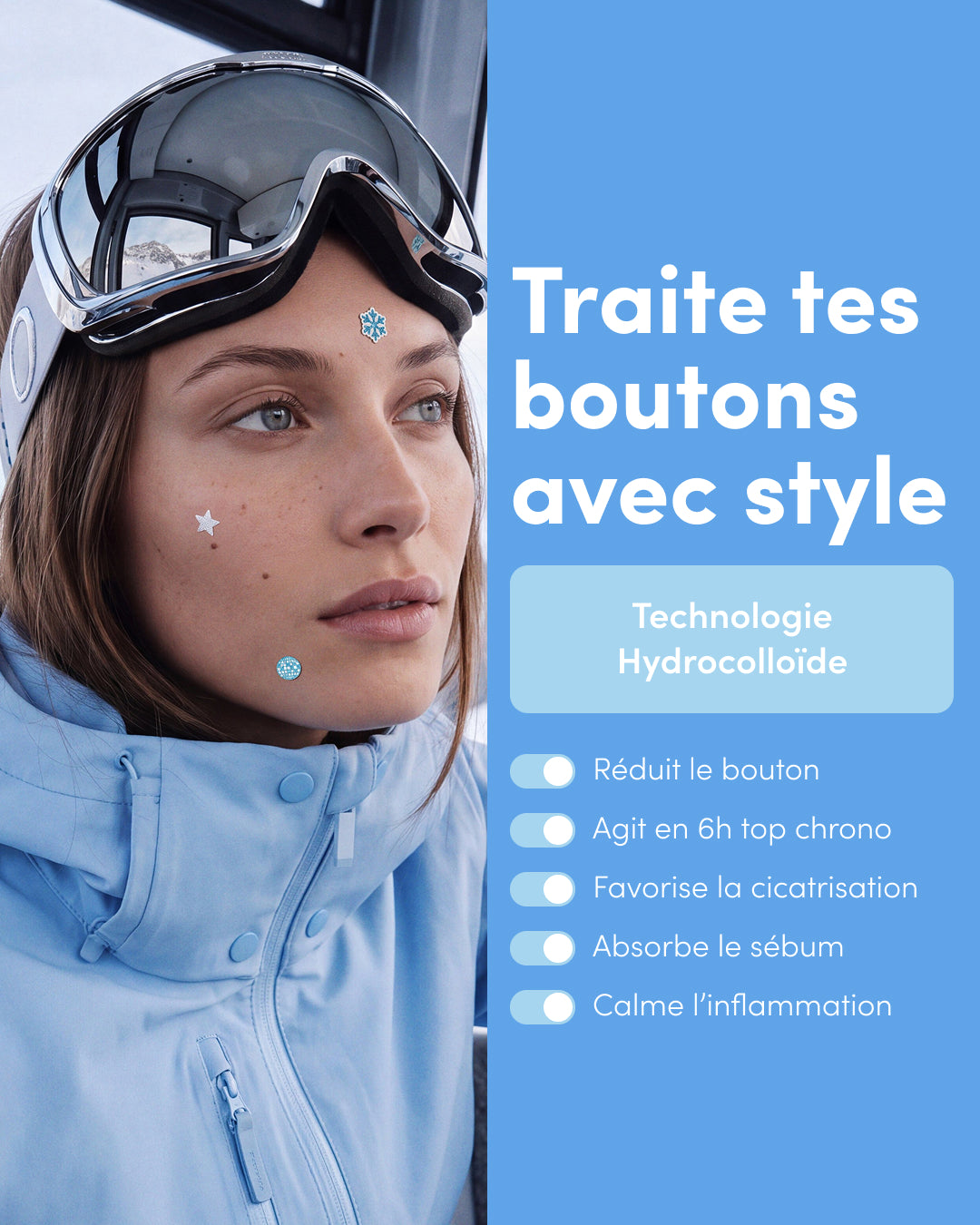 24 Pimple Patches x La Folie Douce™ Merci Handy – patch worn on the face and its benefits
