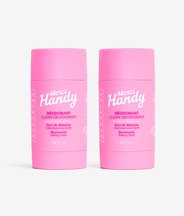 Pack Déodorants MOON x 2 Merci Handy – 2 déodorants MOON sur fond gris