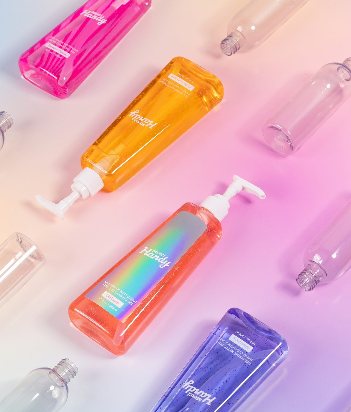 Gel Mains Nettoyant Unicorn Edition Grand Format Merci Handy – flacons pompe grand format de la gamme